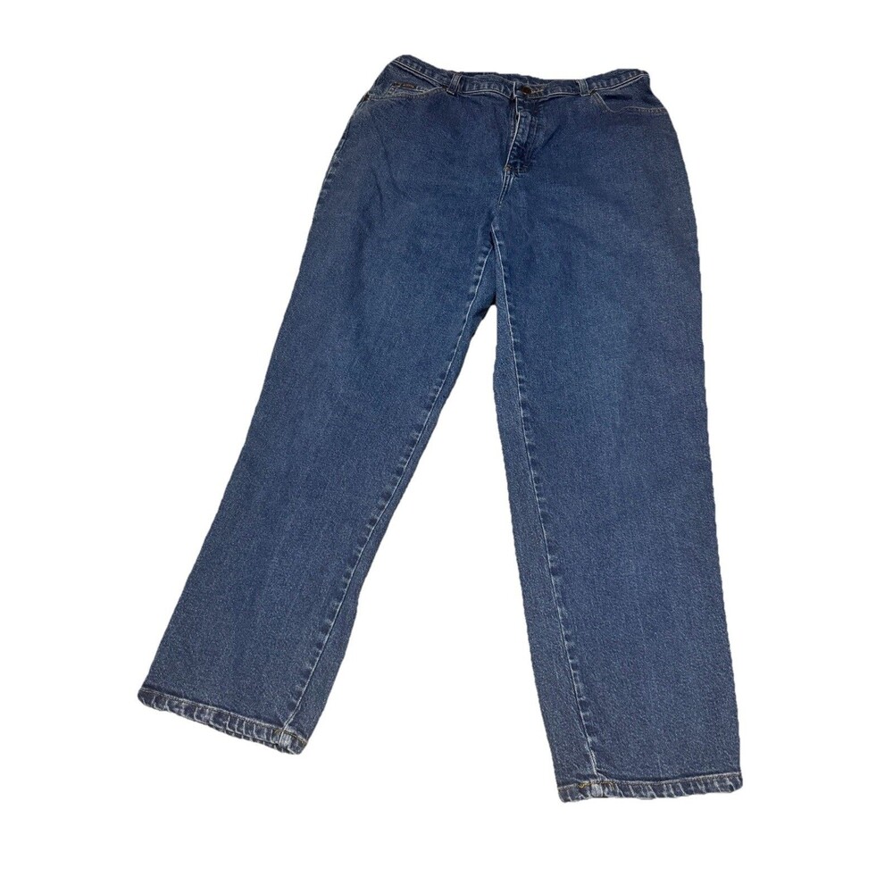 RIDERS Womens 16P Relaxed Straight Leg High Rise Denim Jeans 16 M